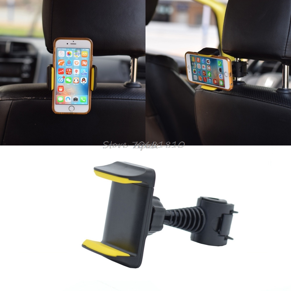 360 Degree Rotatable Car Back Seat Headrest Mount Stand For iPhone Samsung Sony Xiaomi Huawei HTC Mobile Phone GPS 3.5 to 6inch