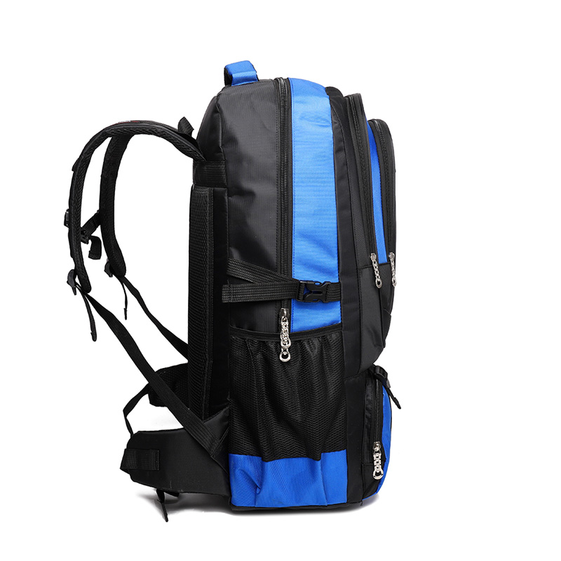 Large Capacity 50 L Men's Travel Backpack Outdoor Camping Mountain Bag Male Luggage Bag Leisure Teens Sports Backpack Black Blue