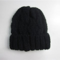 Black Cable Knit Winter Toque