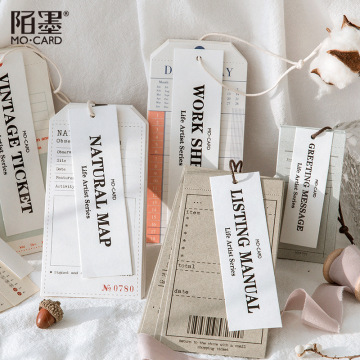 15pcs/lot Life Artist Series Paper Tags Luggage Wedding Note Paper Labels Packaging Gift Hang Tag Card Note Paper Retro Memo Pad