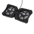 2 USB fan Port Mini Ocus Laptop notebook cooling pad Cooler Cooling Pad Folding Cooler Coller Fan Black Color