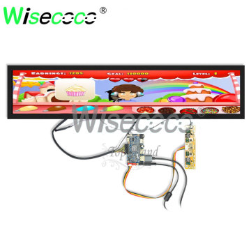 28 inch 1920x360 IPS 60Hz digital signage display stretch bar LCD for gaming console display and supermarket Shelf Screen