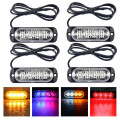 4PCS Strobe Side Lights Trailer Lights Grill Breakdown 12V 24V Flashing Strobe Light Emergency Lights Stroboscope For Auto