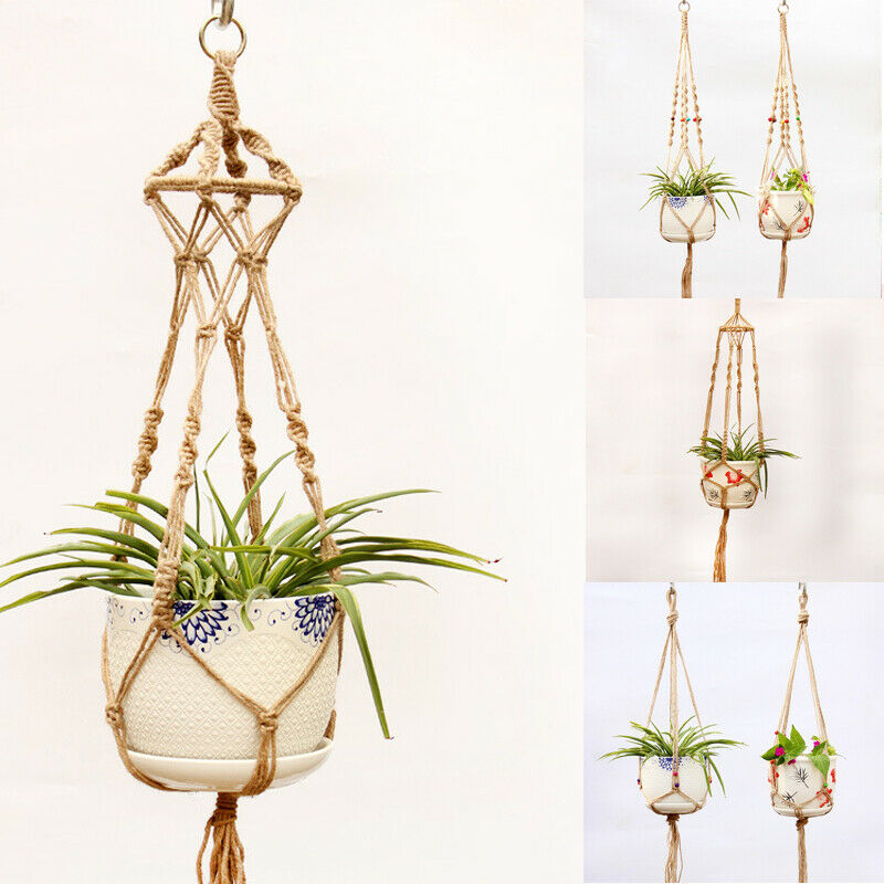 1M Plant Hanger Flower Pot Garden Holder Legs Hanging Rope Basket