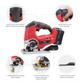 25mm Stroke HEPHAESTUS 20V Li-ion Jigsaw Scroll Saw with 6 Blades,Tool-less Blade Change,LED,Dust Extractor,Cutting Angle ±45°