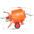 Small Household Electric Animal Feed Mixing Machine High-quality Hand Push Cement Concrete Mortar Mixer 220V 2800W 350L 30r/min