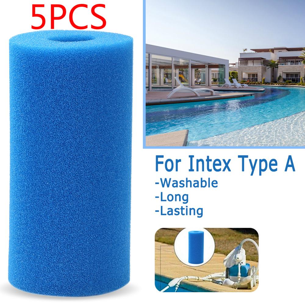 5PCS Swimming Pool Filter Sponge Intex fIlter Type A Pool Foam Filter Reusable Washable Swimming Pool Cleaner Pool Accessories