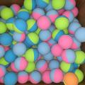 12pcs/lot 6cm Bi-color Racquetball Squash Low Speed Rubber Hollow Ball Training Competition High Elasticity Random Color