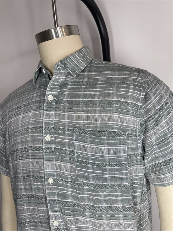 Unstructured Striped Breathable Top