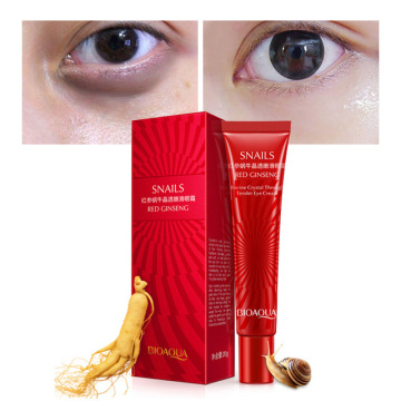 HOT BIOAQUA Natural Red Ginseng Snail Moisturizer Eye Cream Hydrating eye Bag Dark Circles Anti Wrinkles Men/women Skin Care