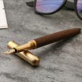 High Quality vintage Fountain Pen Rosewood and Brass Pen gift sign pen Pure Copper Pen for travel, office, business