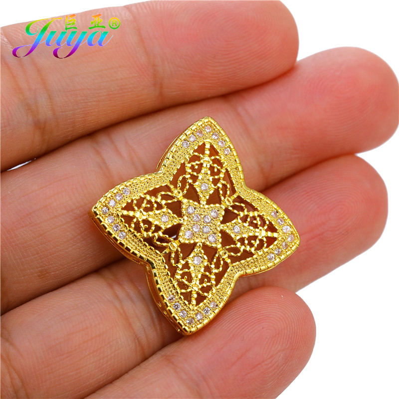Juya DIY Handicraft Findings Decorative Butterfly Charm Connectors Accessories For Beadwork Natural Stones Beads Jewelry Making
