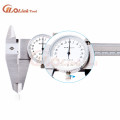 High quality double needle 150mm 0.02mm 0.001" stainless steel dial vernier caliper dial gauge plastic dial caliper meas