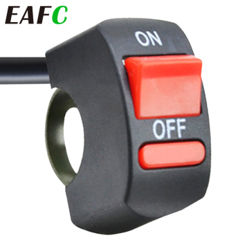 EAFC Universal Motorcycle Handlebar Flameout Switch ON OFF Button for Moto Motor ATV Bike DC12V/10A Black