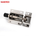 NAIERDI Stainless Steel Door Bolt Spring Bounce Bolts Lock Door Chain Latch For Window Cabinet Toilet Furniture Hardware