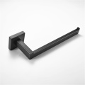 Matte Black 4-Piece Set Bathroom Accessories 304 Stainless Steel Wall Mount Toilet Paper Holder Towel Bar Ring Robe Hook