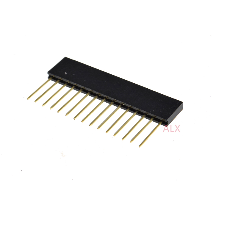 10PCS 15 PIN Single Row Straight FEMALE PIN HEADER 2.54MM PITCH pin long 11MM Strip Connector Socket 1X15 15PIN FOR arduino PCB