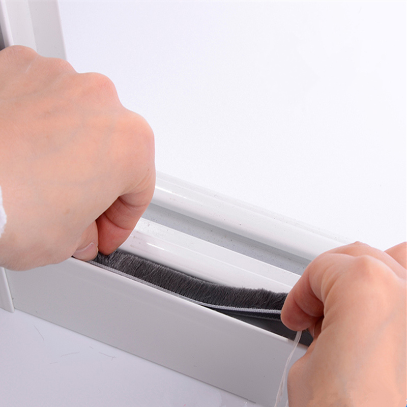 10M Flexible Self adhesive Door bottom protector tape window sealing strip Wind-proof Brush Strip hone hardware accessories