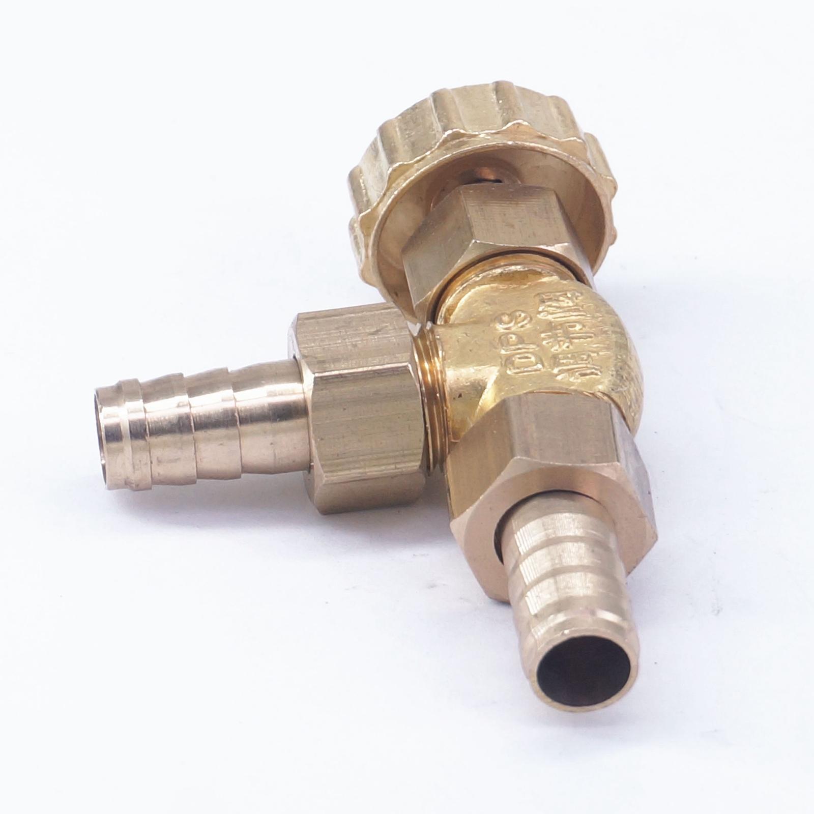 Elbow Brass Needle Valve 10mm hose barb only for gas Max Pressure 0.8 Mpa