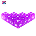 Hop Sales 10pcs/lot 16mm 6 colors transparent colored digital d6 dice,number 1-6 poker,board game dice