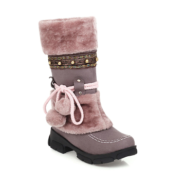 Women's Mid-Calf Slip On Winter Snow Boots