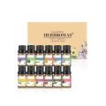 HERBROMAS -Natural Essential Oil Set 100% Pure Top 12 x10ml Gift Box for Aromatherapy Diffuser Humidifier Mist Hair Skin care