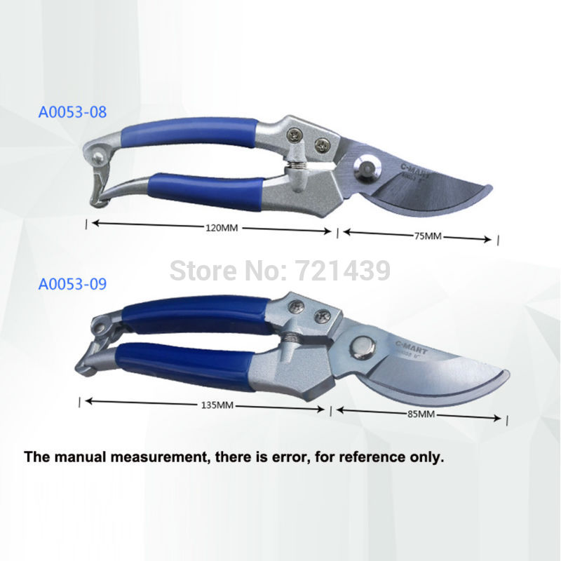 C-MART Hand tools Fruit Tree Pruning Shears Pruners Garden Shears Gardening Secateurs Garden Scissors Zinc Alloy handle A0053