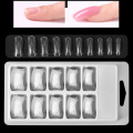 100 Pcs/pack Clear Nail Forms Acrylic Full Cover False Fake Nail Art Tips Quick Building Extension French Manicure Tools