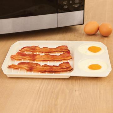 Creative Microwave Bacon Egg Tray Cooker Bacon Baking Tray Dish Kitchen Supplies Baking Dishes Pans Kitchen Bakeware tools