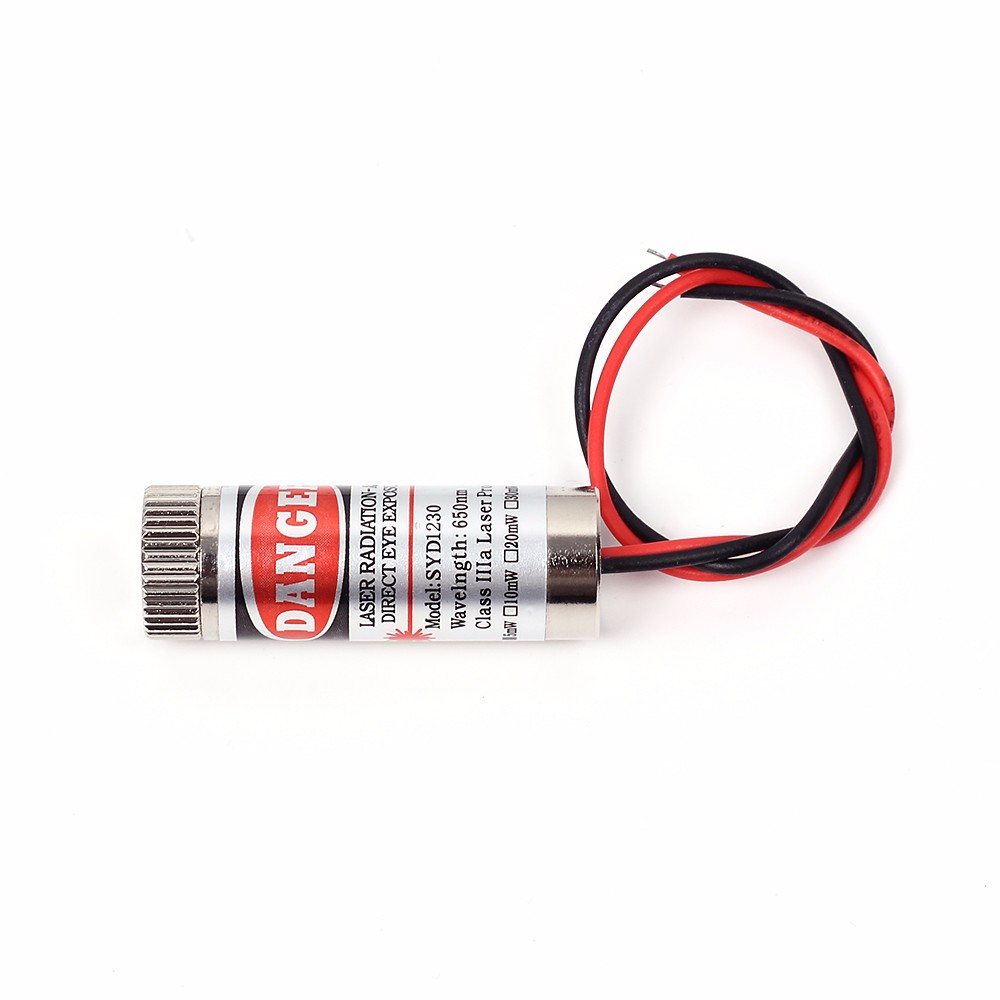 Adjustable Beam 650nm 5mW Red Line/Dot/Cross Laser Module Head Glass Lens Focusable Industrial Class 3-5V