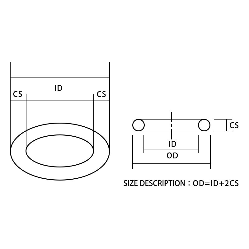 5PC Fluorine rubber Ring Black FKM O ring Seal CS 4mm OD22/25/26/28/30/32/35/38/40/42/45/48/50mm O Ring Gasket Oil Ring Washer