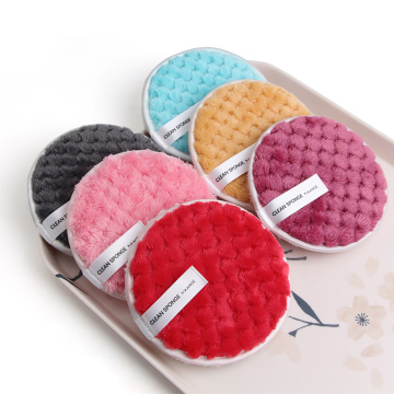 Soft Microfiber Makeup Remover Pad Reusable Face Cleaner Cleansing Cloth Washable Cotton Pads Powder Sponge Puff Skin Care Tool