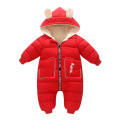 -30 New born Baby Romper Boy Clothes Winter Plus velvet warm Snowsuit Overall Children Girl Jumpsuit Infant Hooded coat clothing