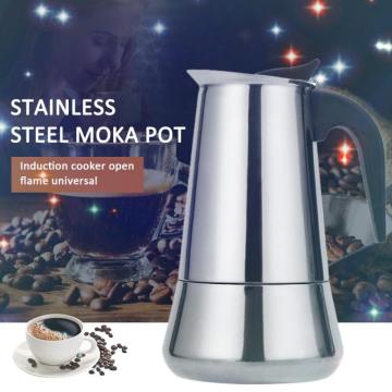 Stainless Steel Filter Stove Top Mocha Coffee Pot Moka Italian Coffee Maker Best Coffee Pots High-quality Moka Pots 100-600ml