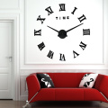 3D Real Big Wall Clock Rushed Mirror Sticker Diy Living Room Home Decor Fashion Watches Arrival Quartz Large 6