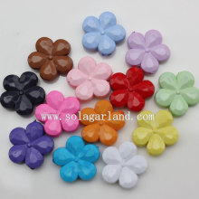 Random Mixed Color Plum Blossom Acrylic Flower Beads Patterns