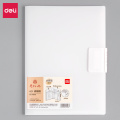 Deli 1PC A3 File Folder Transparent Paper Organize Storage Clips Data Report Book Music Thickened A4 PP Folder Office Supplies