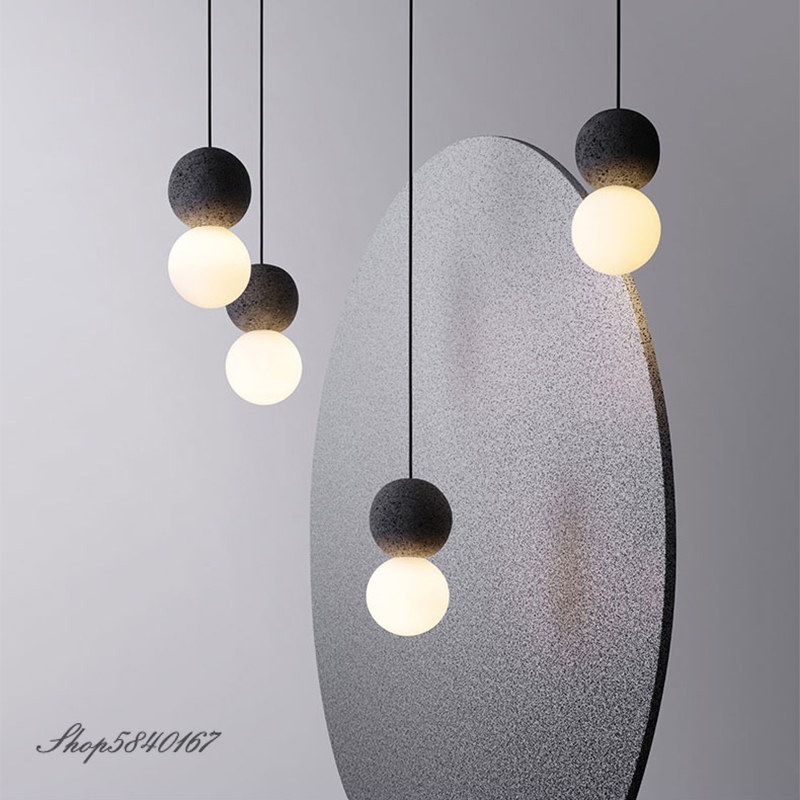 Nordic Cement Pendant Light Ins Creative Pendant Lamp for Living Room Hanging Lamps Dining Room Lights Clothing Shop Suspension