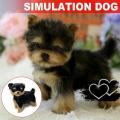 Realistic Yorkshire Terrier Simulation Toy Puppy Lifelike Stuffed Companion Toy Pet Simulation Dog Toy