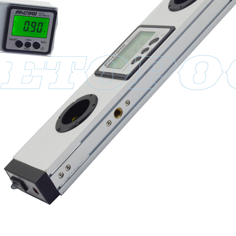 Spirit Level 600mm 400mm Digital Laser Level Ruler Angle Gauge Finder Horizontal Vertical Cross Line Laser Leveler