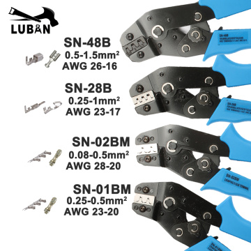 SN-48B MINI EUROP STYLE crimping tool crimping plier 0.5-1.5mm2 multi tool BLUE Crimper 0.1-1.0mm Square dupont crimp tool