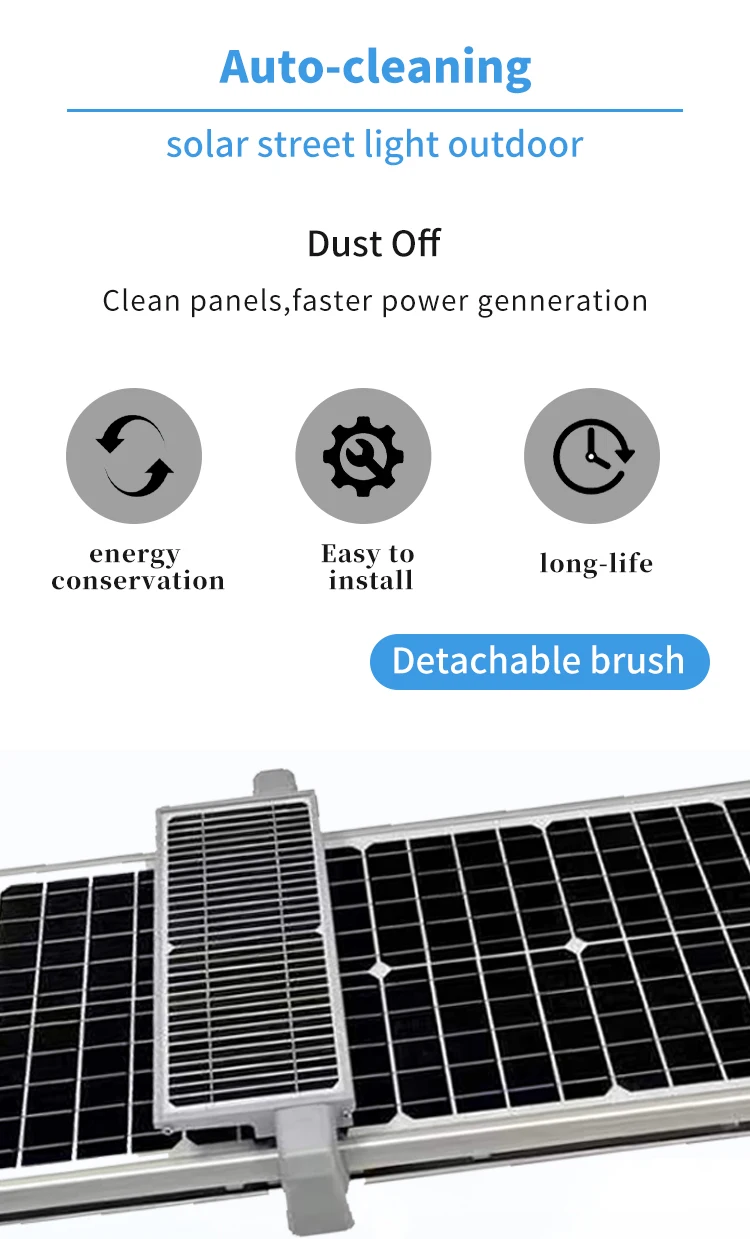Auto Cleaning Solar Street Light Outdoor