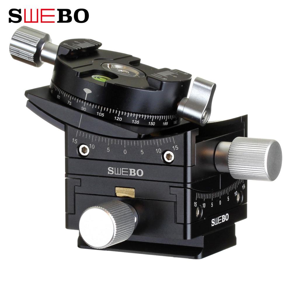 Swebo Gon 3D Worm Geared Leveling Goniometer Tripod Head,Pan and 2-Way Tilt