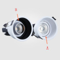 Dimmable Embedded Anti-glare Led COB Ceiling Recessed downlight AC85-265V 7w 12w LED wall wash light Hotel Villa Indoor Lighting