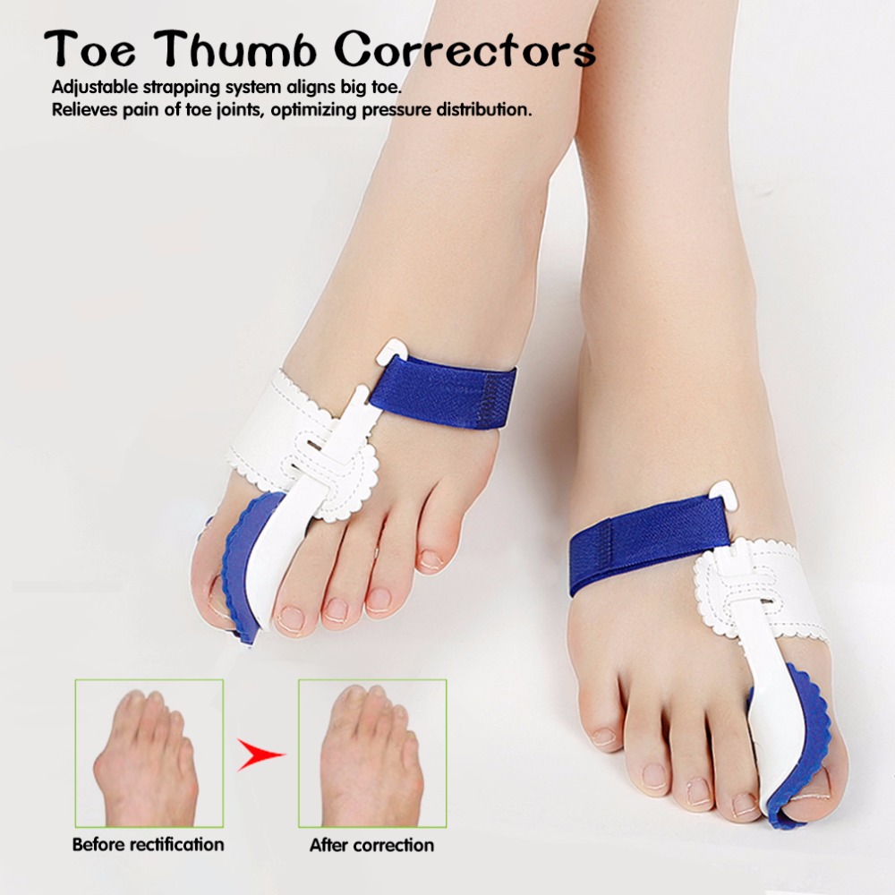 2 pcs/lot Big Toe Separator Corrector Straightener Bunion Splint Toe Straightener Foot Pain Relief Hallux Valgus Feet Care
