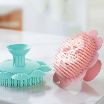 1Pcs Baby Shower Brush Creative Sunflower Shape Baby Bath Brushes Multifunctional Silicone Baby Shampoo Massage Brush Hair Wash