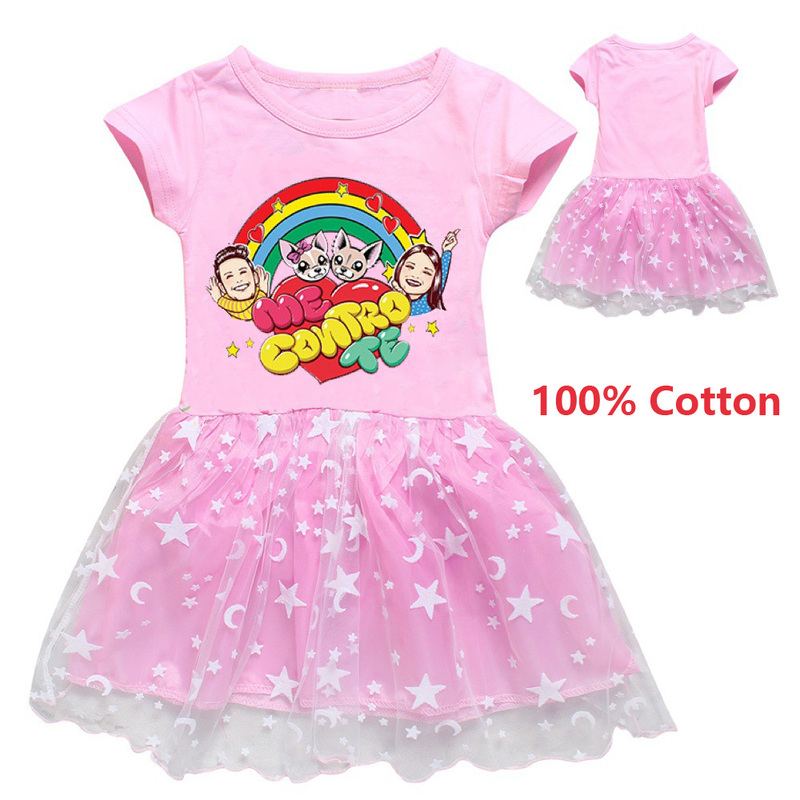 High quality Girls dress me contro te Cartoon Christmas Dress Stars moon Girl Princess Costume Toddler Dresses Birthday Clothing