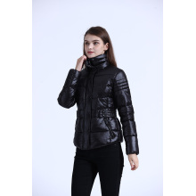 ladies coat with belt,made of 100% polyester vendors