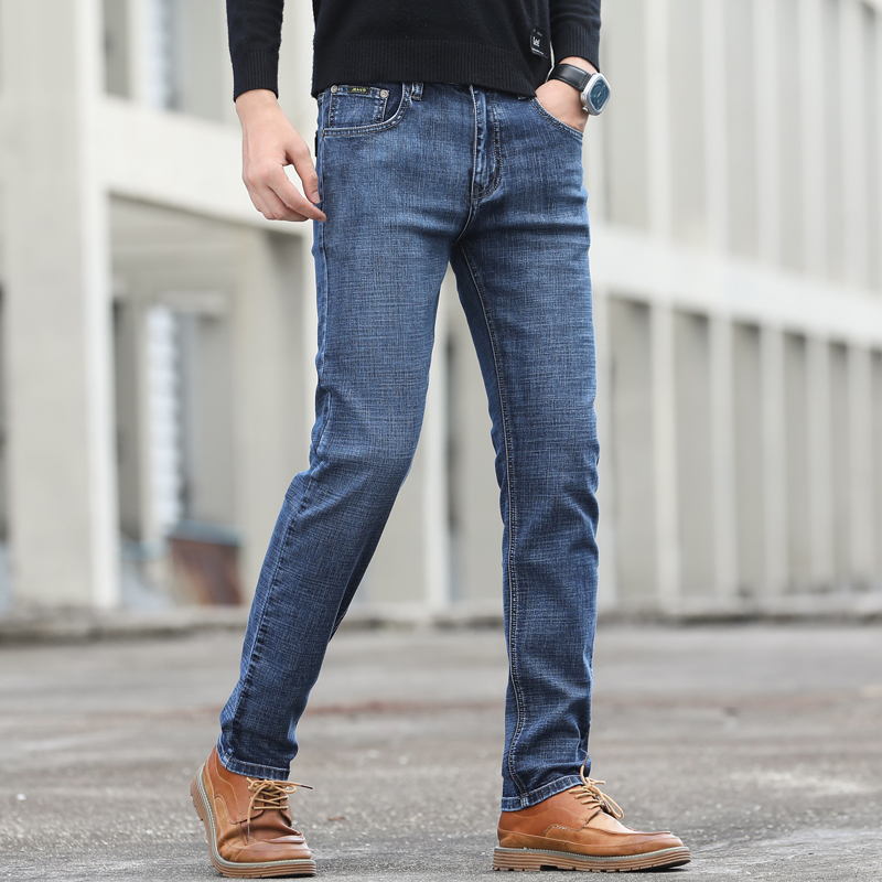 2020 Men's Autumn Winter Cotton Jeans men Stretch Business Pants Fashion trousers Denim Jean Mens Jeans big size 35 36 38 40
