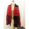 Red And Black Knitted Scarf